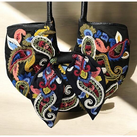 Y2K Mary Frances Hand Beaded Embroidered Boho Shoulder Bag - Picture 4 of 10